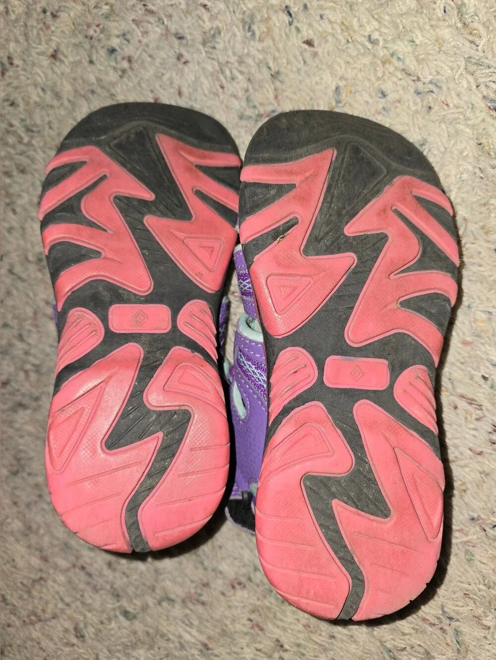 Kids Purple Active Sandals with Pink Trim